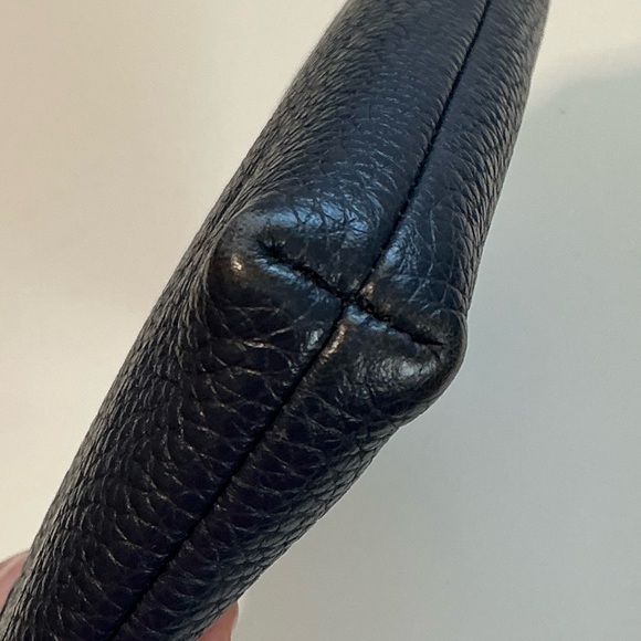 Michael Kors Navy Blue Pebbled Leather Wristlet Pouch EUC MSRP $128 - Picture 9 of 16